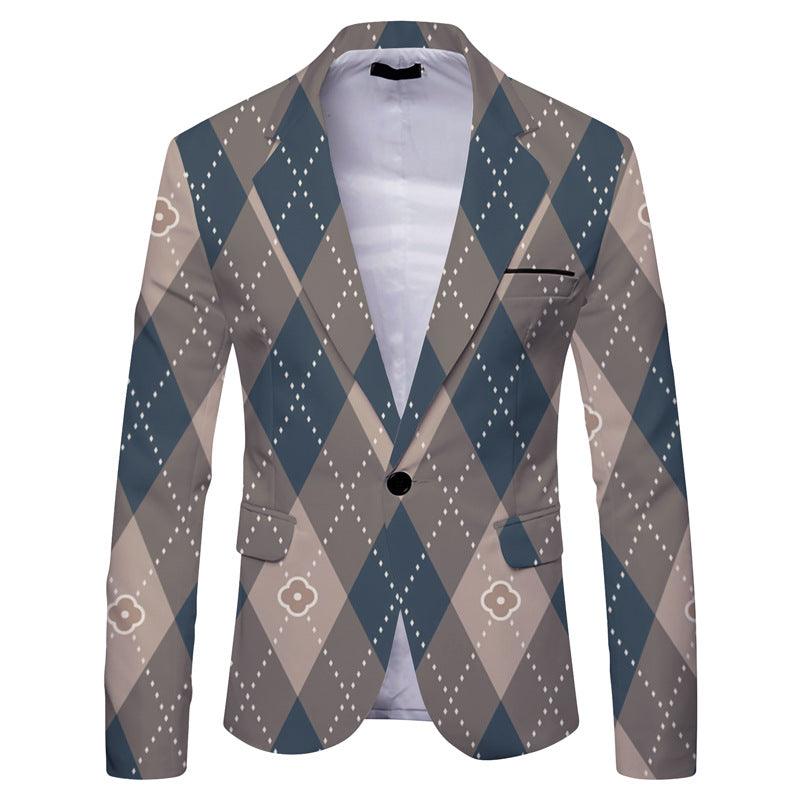 Striped Suit Jacket Men's Casual Slim Fit - MAXIME