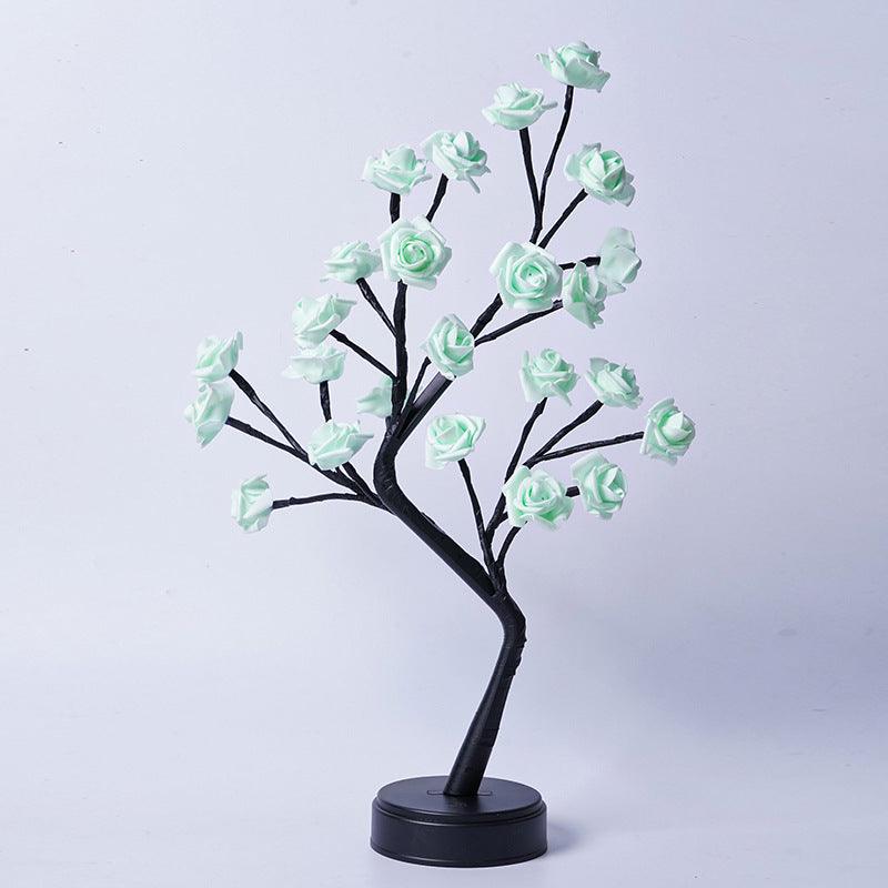 Table Lamp Flower Tree Rose Lamps Fairy Desk Night Lights USB Operated Gifts For Wedding Valentine Christmas Decoration - MAXIME