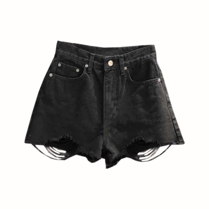 Tassel Raw Edge Denim Shorts - MAXIME