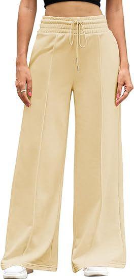 MAXIME High Waist Drawstring Wide Leg Trousers - MAXIME