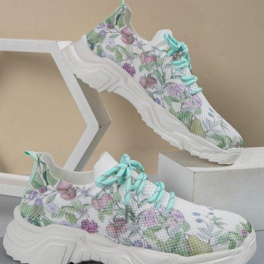 Casual Flower Sports Shoes Women Flat Bottom - MAXIME