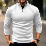 Long-sleeve Zipper Men's Sports Polo Shirt - MAXIME