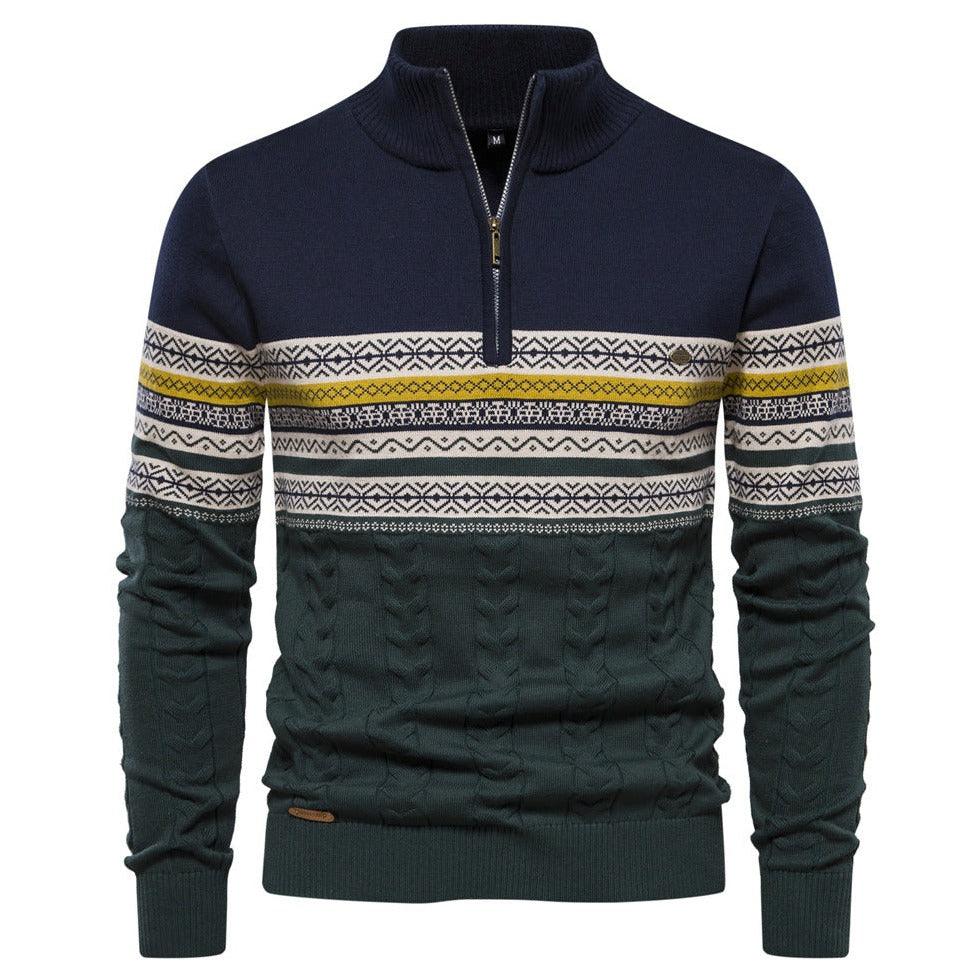 Men's Stand-up Collar All-match Half Zipper Sweater - MAXIME