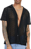 Maxime Lace Shirt Hollow Out See-through - MAXIME