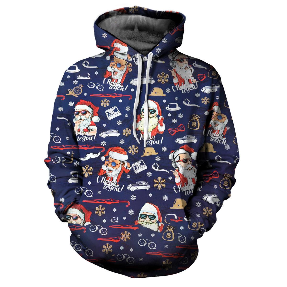 3D Printed Santa Claus Hoodie Men - MAXIME