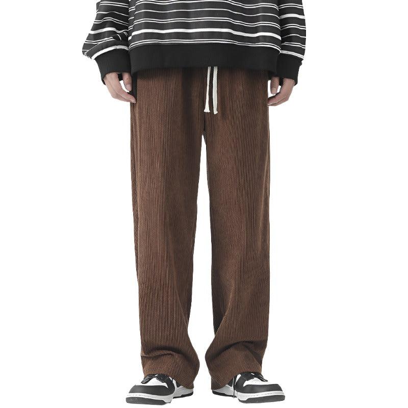 Thick Loose Straight Corduroy Pants - MAXIME