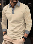 Men's Long-sleeved Polo Shirt Casual - MAXIME