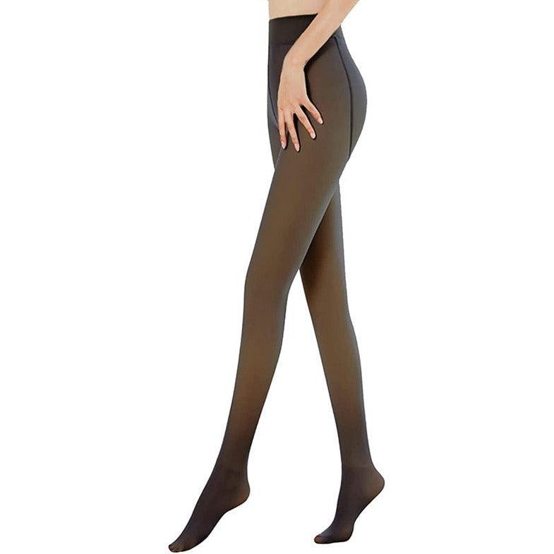 Thickened Black Silk Leggings - MAXIME