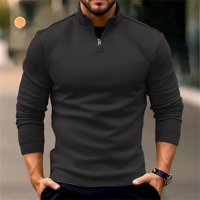 Long-sleeve Zipper Men's Sports Polo Shirt - MAXIME