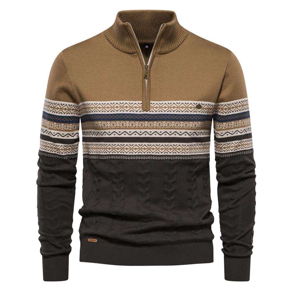 Men's Stand-up Collar All-match Half Zipper Sweater - MAXIME