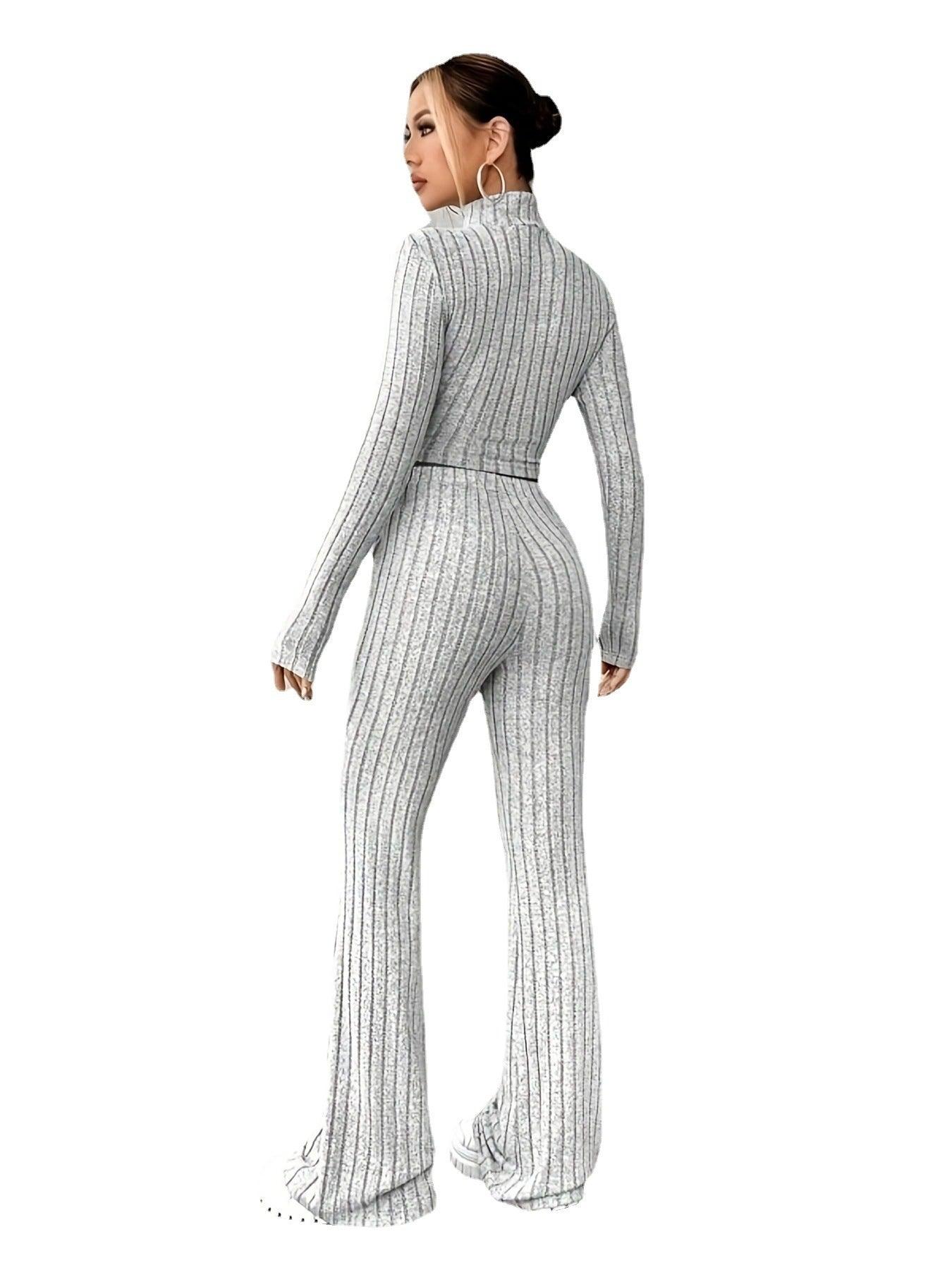 Long-sleeved Knitwear And Trousers Suit - MAXIME