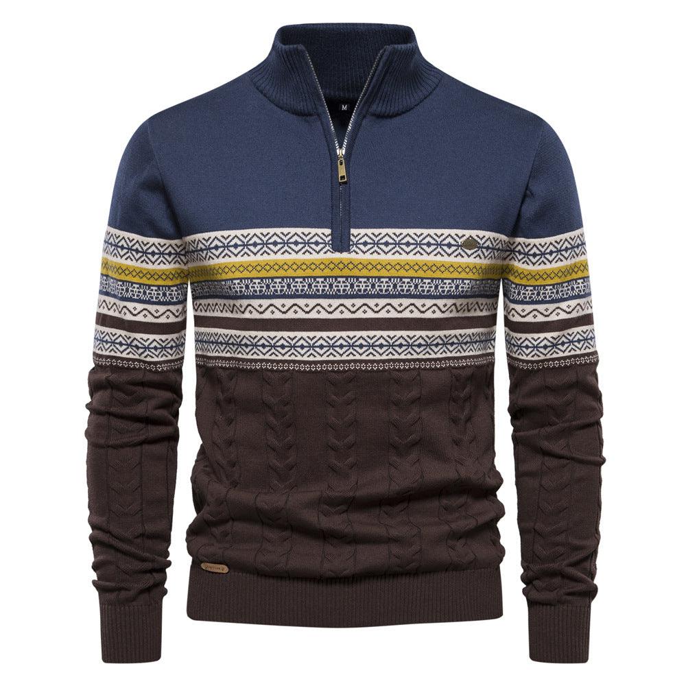 Men's Stand-up Collar All-match Half Zipper Sweater - MAXIME