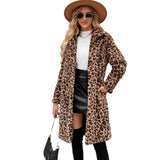 Women's Leopard Lapel Coat - MAXIME