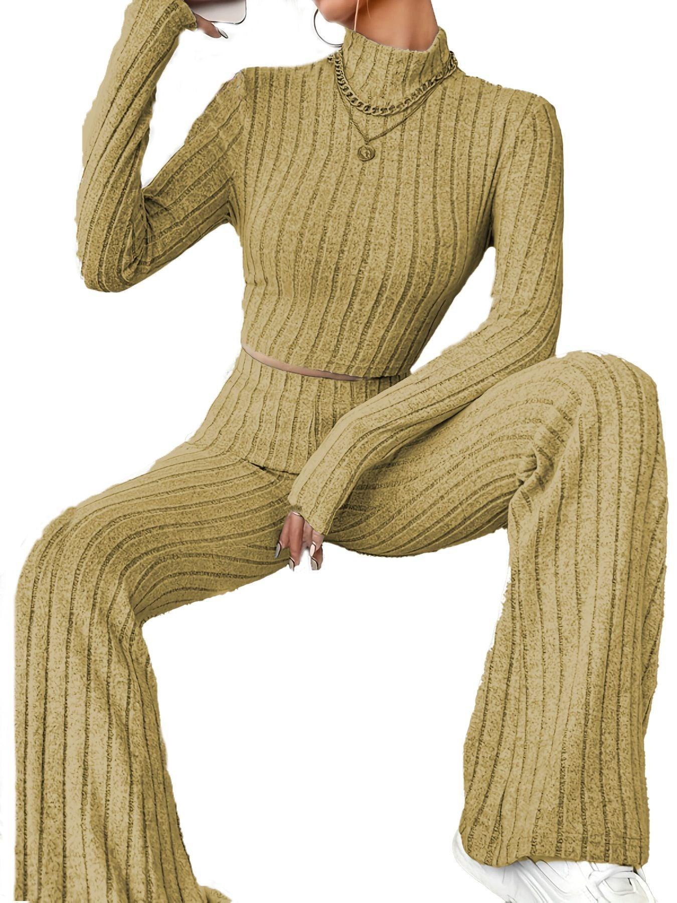 Long-sleeved Knitwear And Trousers Suit - MAXIME