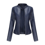 Thin Large Size Leather Slim-fit Jacket - MAXIME