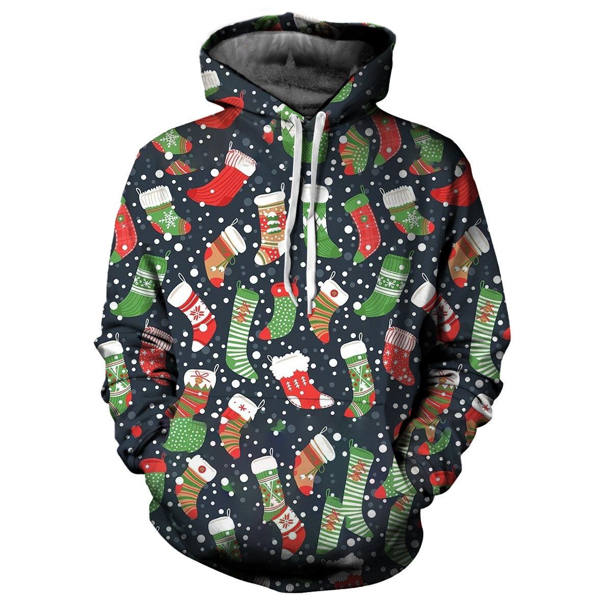 3D Printed Santa Claus Hoodie Men - MAXIME