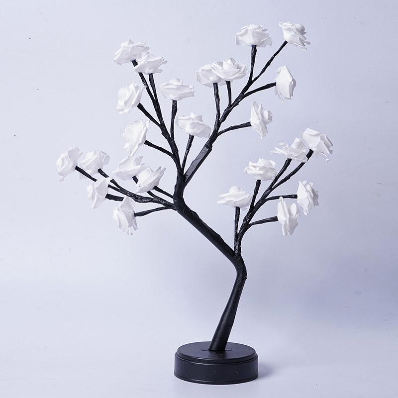 Table Lamp Flower Tree Rose Lamps Fairy Desk Night Lights USB Operated Gifts For Wedding Valentine Christmas Decoration - MAXIME