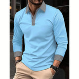 Men's Long-sleeved Polo Shirt Casual - MAXIME