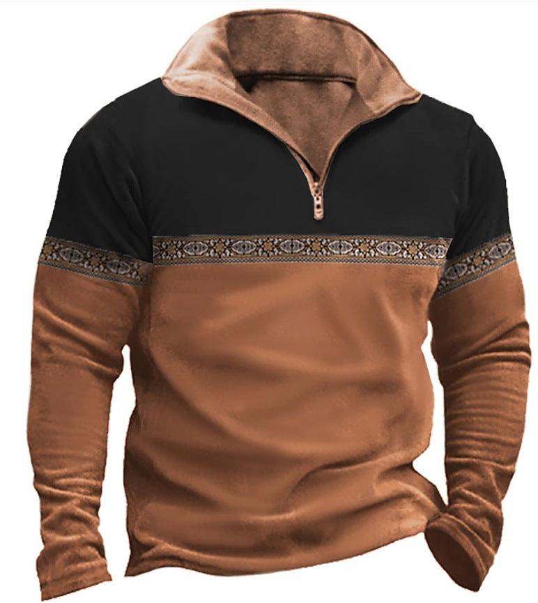 Long Sleeve Pullover Leisure Men's T-shirt - MAXIME