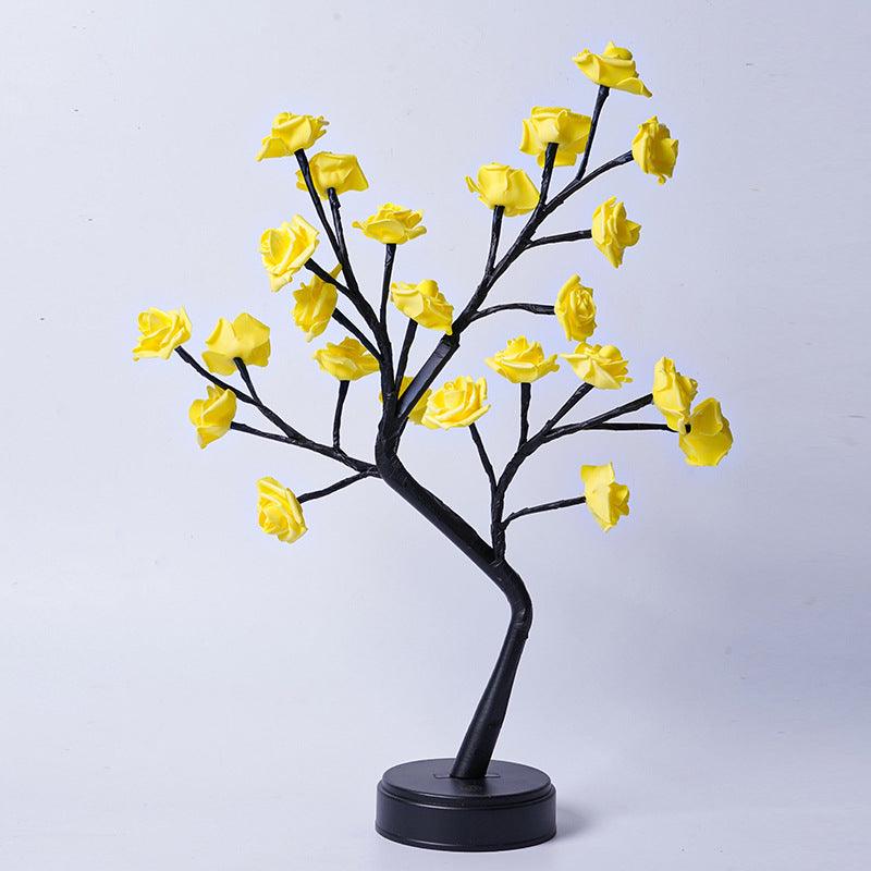 Table Lamp Flower Tree Rose Lamps Fairy Desk Night Lights USB Operated Gifts For Wedding Valentine Christmas Decoration - MAXIME