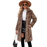 Women's Leopard Lapel Coat - MAXIME