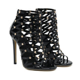 Women's Fashion Hollowed-out Sandal Boots High Heels - MAXIME