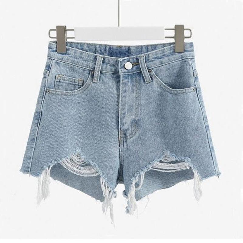 Tassel Raw Edge Denim Shorts - MAXIME