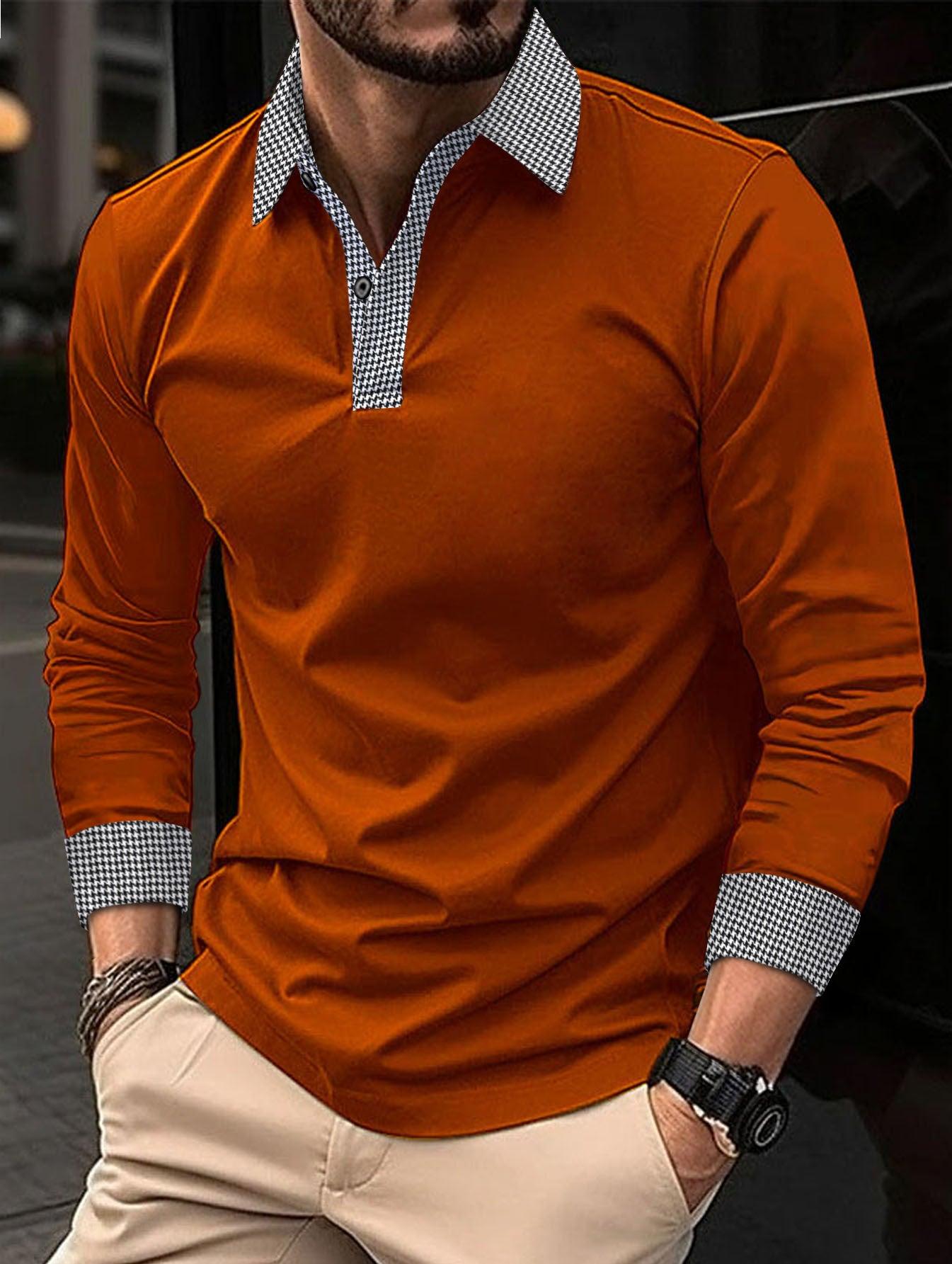 Men's Long-sleeved Polo Shirt Casual - MAXIME