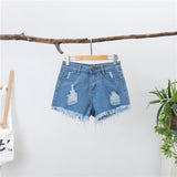 High Waist Wide-leg Denim Shorts - MAXIME