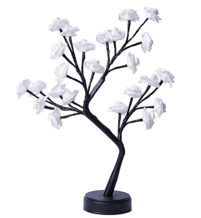 Table Lamp Flower Tree Rose Lamps Fairy Desk Night Lights USB Operated Gifts For Wedding Valentine Christmas Decoration - MAXIME