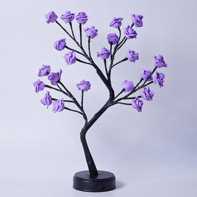 Table Lamp Flower Tree Rose Lamps Fairy Desk Night Lights USB Operated Gifts For Wedding Valentine Christmas Decoration - MAXIME