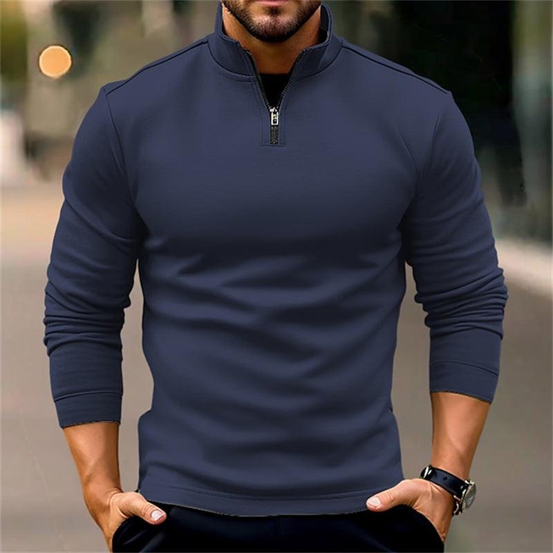 Long-sleeve Zipper Men's Sports Polo Shirt - MAXIME