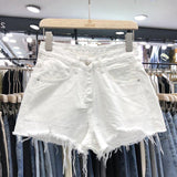 Tassel Raw Edge Denim Shorts - MAXIME