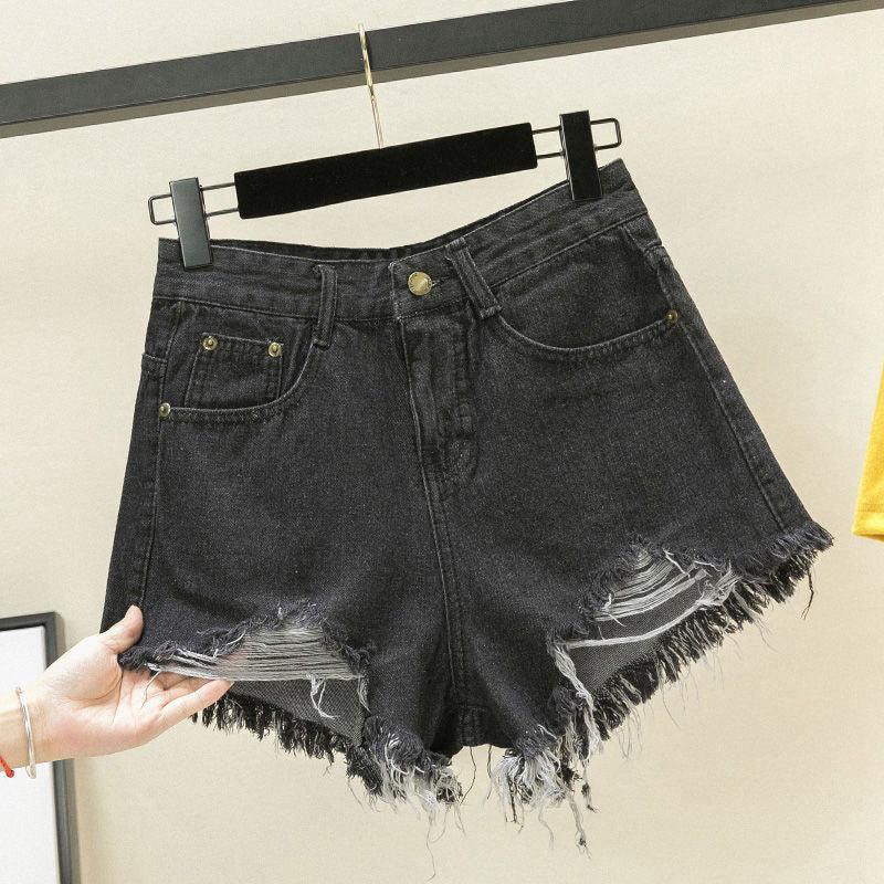 Tassel Raw Edge Denim Shorts - MAXIME