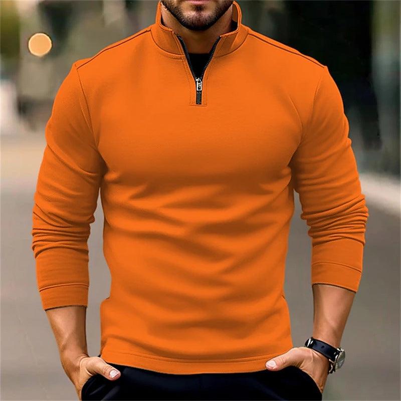 Long-sleeve Zipper Men's Sports Polo Shirt - MAXIME