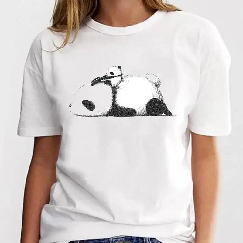 New Panda Lovely Cute Casual Plus Size T Shirt Women - MAXIME