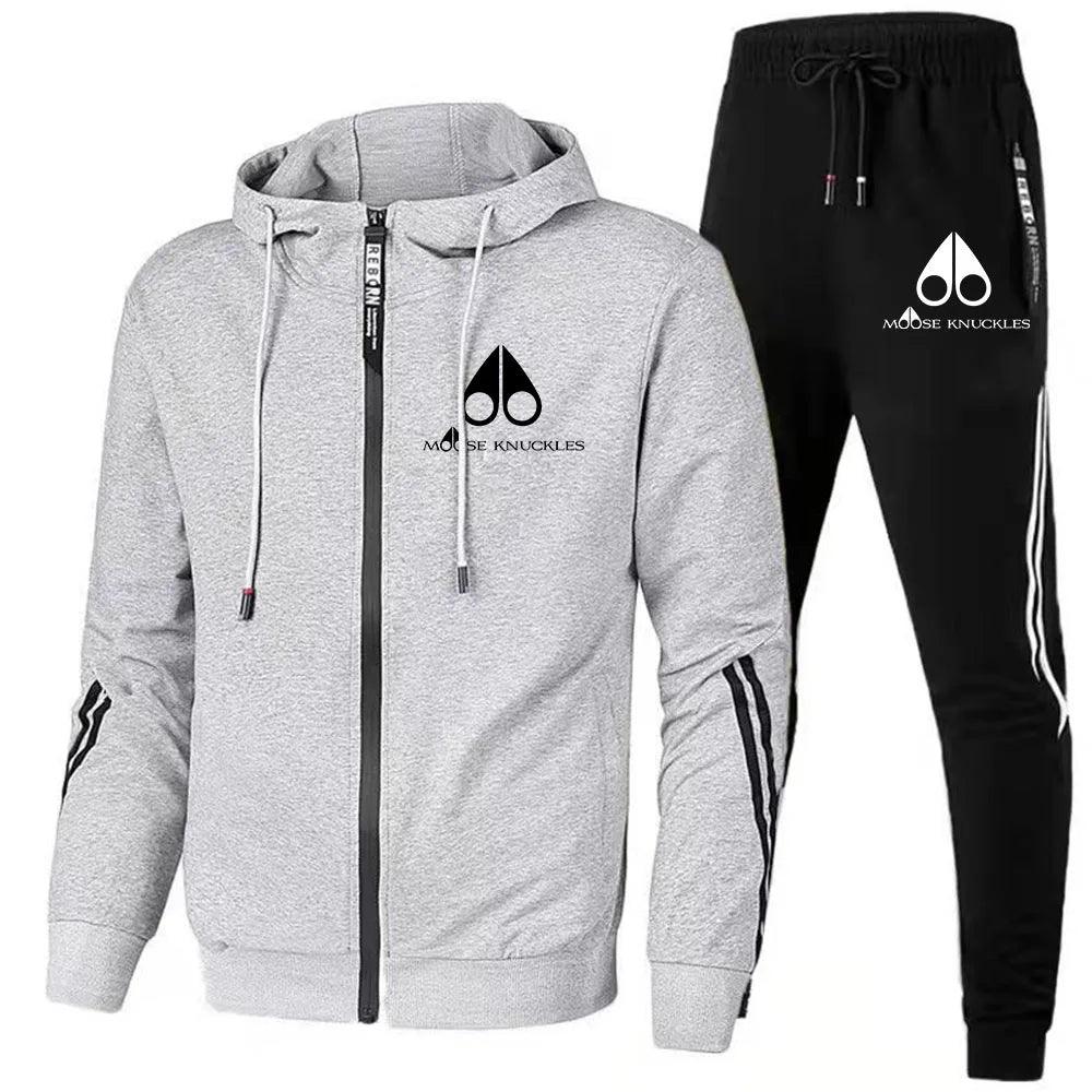 Men's Tracksuit Hooded Pullover Casual 2-Pcs Set - MAXIME