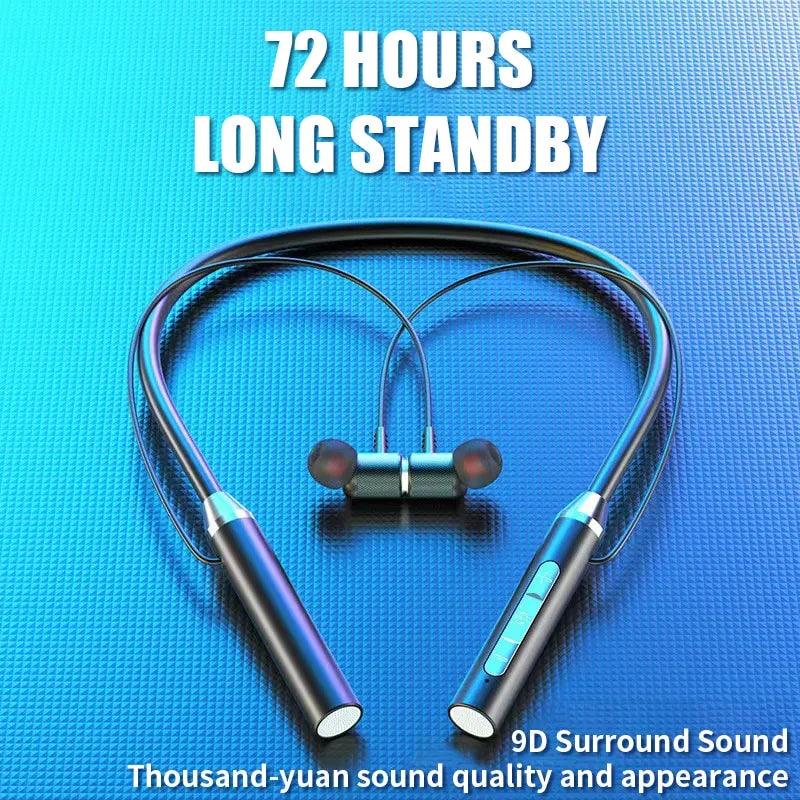 Maxime Wireless Bluetooth Headphones Neck Stereo Noise Reduction Universal Sports Earphone Microphone - MAXIME