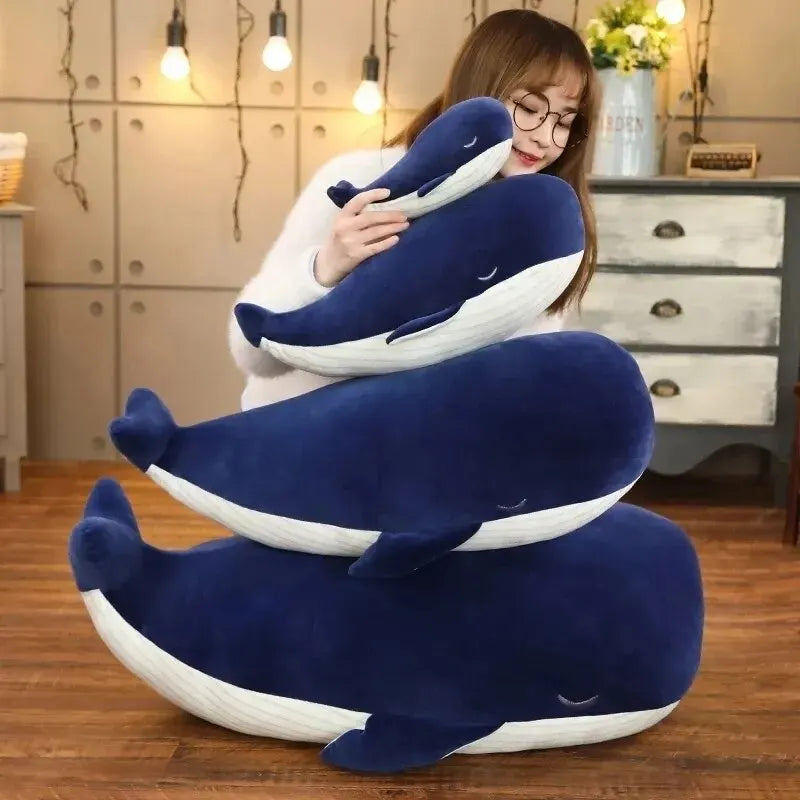 Maxime 25cm Cartoon Soft Little Blue Whale Plush Toys Stuffed Sea Animals Pillow Lovely Fish Dolphin Dolls for Girls Kids Birthday Gift - MAXIME