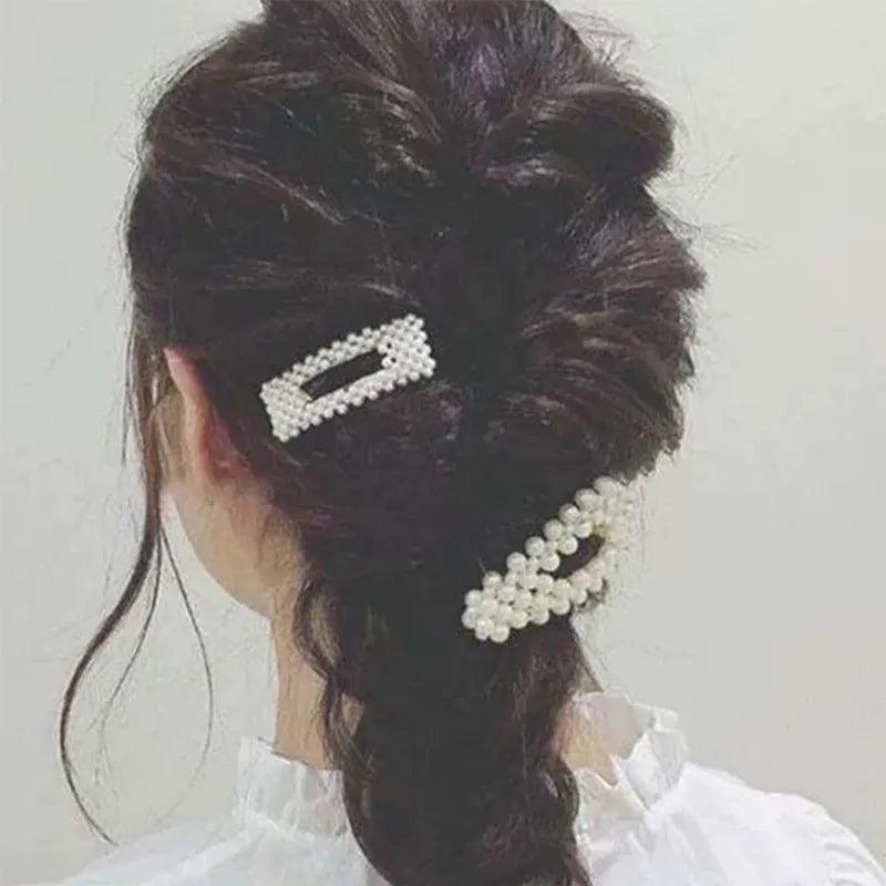 Maxime 16pcs Sweet Flowers Hair Clips Versatile Bangs Pearl Clip Girl Hairpin Side Clip Love Hairpin Duckbill Clip - MAXIME