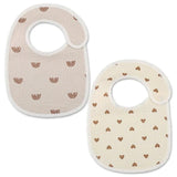 Maxime 2pcs Cotton Gauze Baby Bibs U Shaped Newborn Infants Waterproof Printing Burp Cloths Saliva Towel for Baby Boys Girls - MAXIME