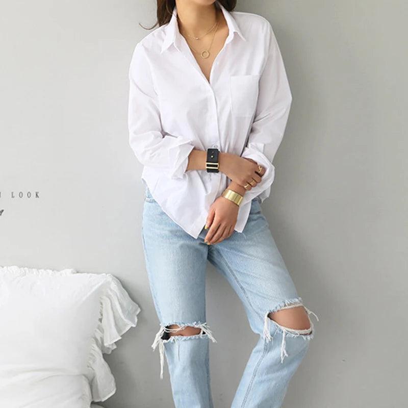 Women Blusas Mujer De Moda OL Style Tops Casual Ladies Long Sleeve - MAXIME