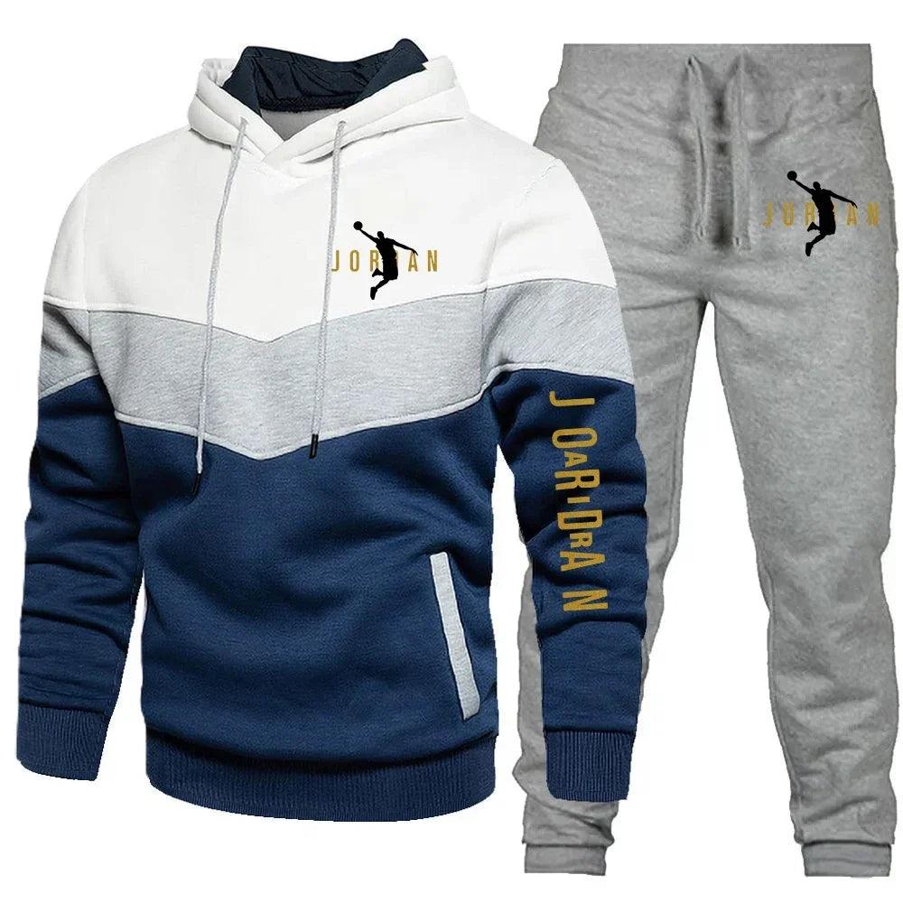 Men's Warm Hoodie Set Sweatshirt + Pants 2-Piece Suit Sports - MAXIME