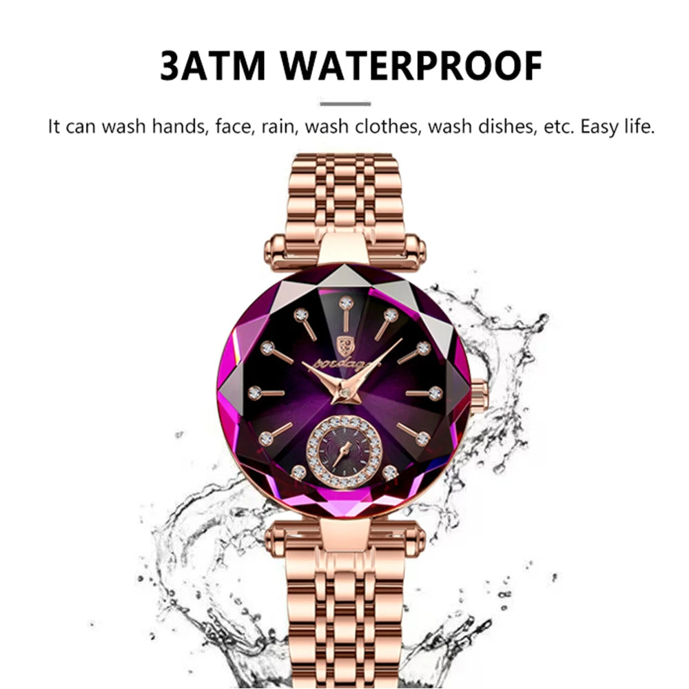 POEDAGAR Luxury Women Watch Top Brand Fashion Waterproof Stainless Steel - MAXIME