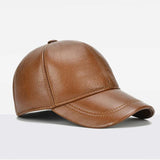 Leather Baseball Cap - MAXIME