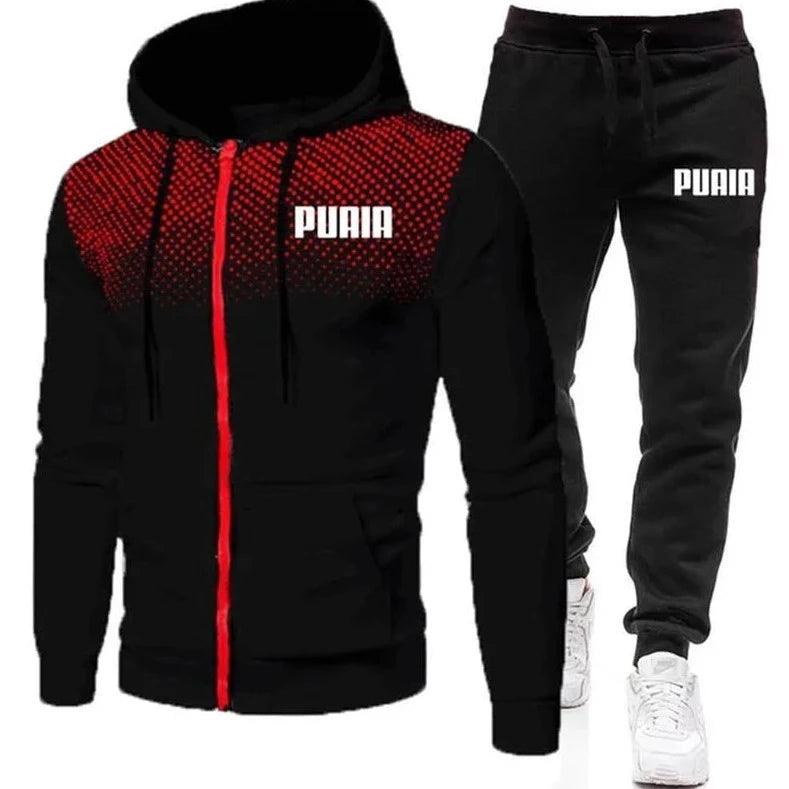 Autumn Winter Male Outdoors Hoodies Jogging Tracksuits 2 Piece - MAXIME