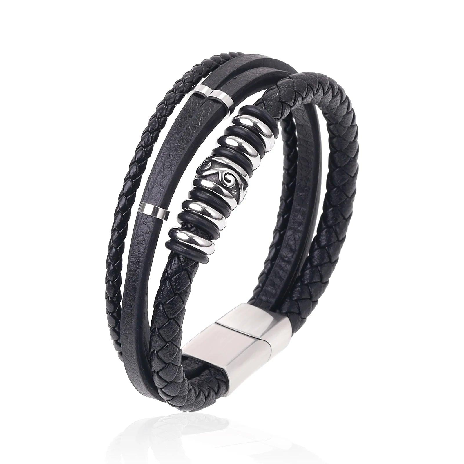 Men's Jewelry Classic Multilayer Braided Leather Bracelet - MAXIME