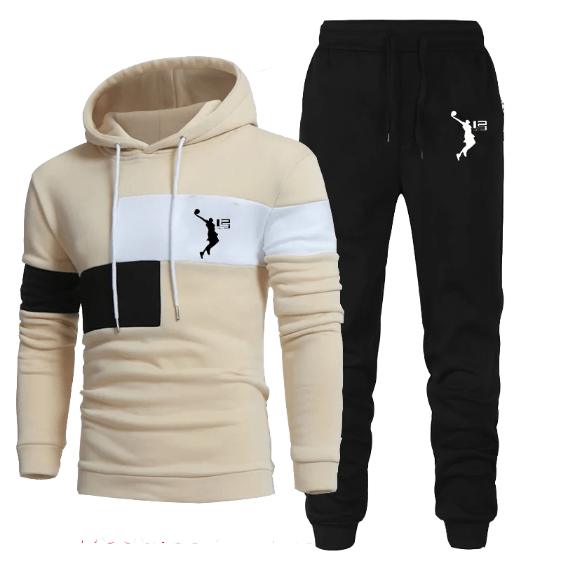 Men's Two Piece Set Printing Tracksuit Sweatshirt Jogging Sweatpants - MAXIME