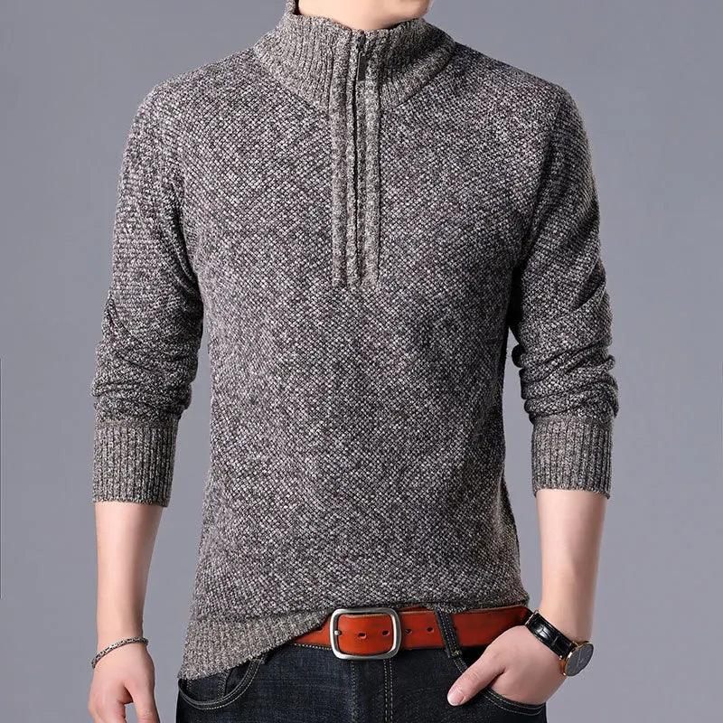 Jackets Mens Slim Fit Knitted Sweatercoat Thick Cardigan Sweater Coat Men - MAXIME