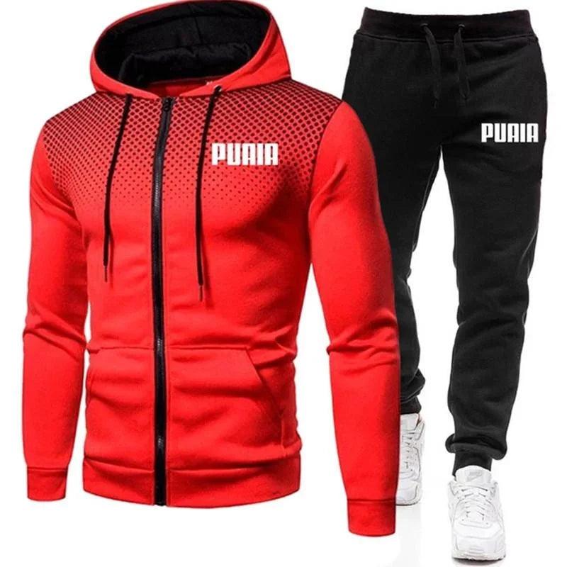 Autumn Winter Male Outdoors Hoodies Jogging Tracksuits 2 Piece - MAXIME